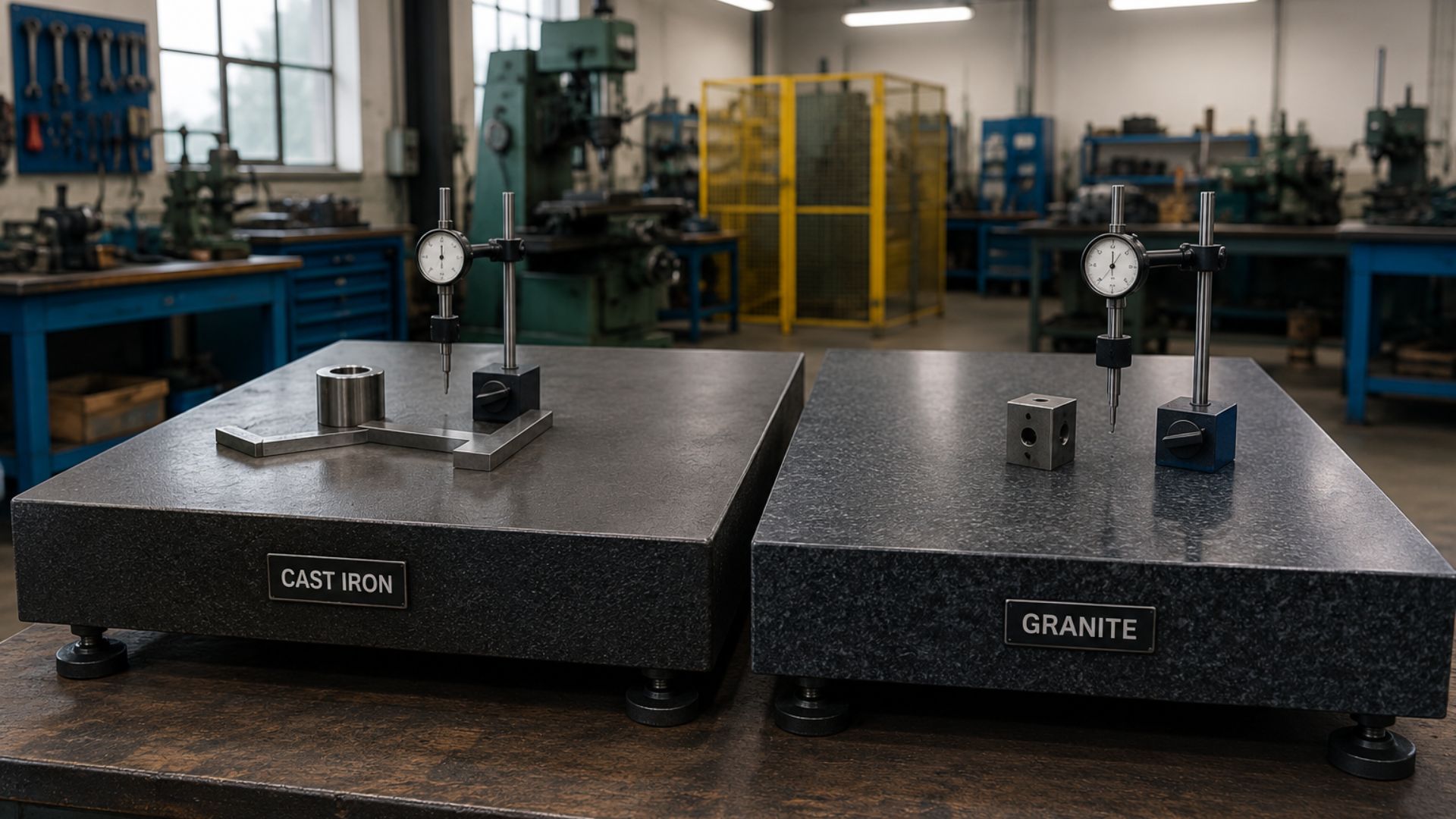 Cast Iron Surface Plate vs granite surface plate comparison for shop floor use