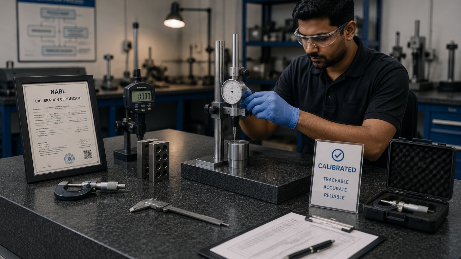 NABL traceable calibration certificate for metrology equipment